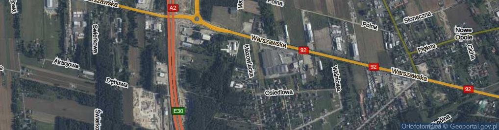 Zdjęcie satelitarne Mazowiecka ul.